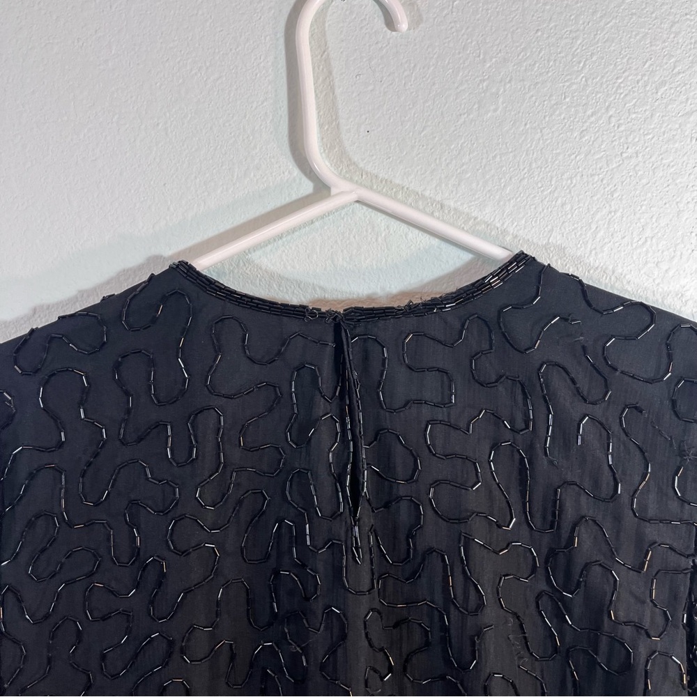 Petra Black Beaded Sequin 2pc Formal Gown Maxi Skirt set size 16 - Picture 8 of 16